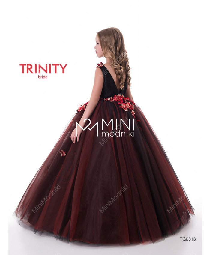 Платье пышное бордо от TRINITY bride - 2
