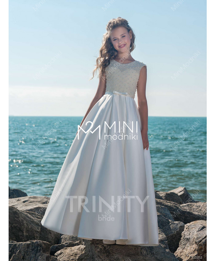 Платье жемчужный атлас от TRINITY bride - 4