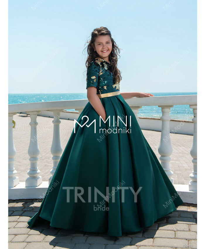 Платье атлас и пайетки от TRINITY bride - 4