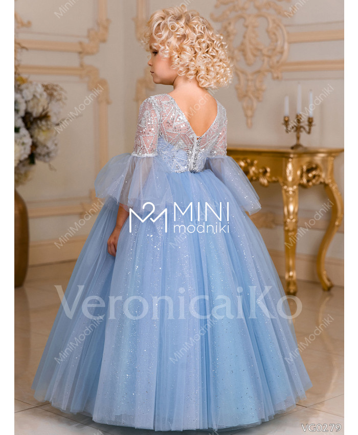 Платье пышное Феерия инея Голубой от Veronicaiko - 4