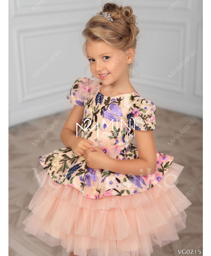 Платье короткое с цветочной баской от Veronicaiko - 2